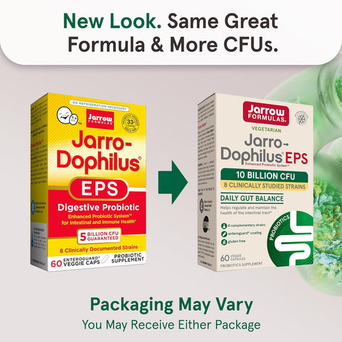 Jarrow Formulas Jarro-Dophilus EPS Probiotics 10 Billion CFU, Dietary Supplement for Intestinal Tract Support, Gut Health Supplements for Women an...