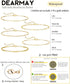 DEARMAY Waterproof Gold Ankle Bracelets for Women - Dainty 6Pcs 14K Gold Plated Anklets Layered Cuban Link Chain Herringbone Cute Anklets Set Pack...