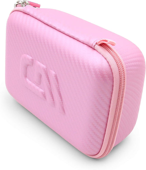 CASEMATIX Camera Travel Case Compatible with PROGRACE, Ourlife, Dragon Touch and More Waterproof Toy Camera Video Recorders - Pink Case for Toy Ac...