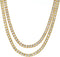 metaltree98 Fashion CZ Stoned 4 mm 2 Combo Set 16" + 18" Tennis Chain Necklace (Gold Toned)...