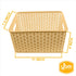 YBM Home Small Plastic Rattan Storage Box Basket Organizer, Beige - 1 Pack...