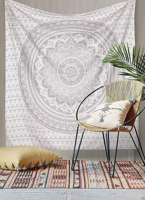 Popular Handicrafts Tapestry Wall Hanging Ombre Hippie Mandala Bohemian Hippy Intricate Indian Tapestries Bedspread 54 x 60 Inches (140cm x 152cm)...