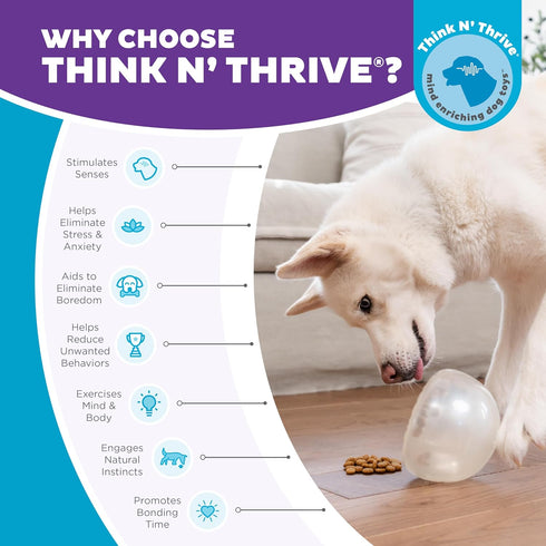 Outward Hound Snoop Interactive Treat Dispensing Dog Toy, Large, White...