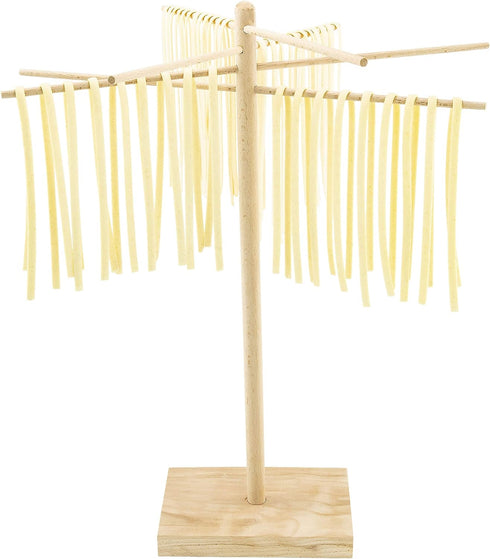 Wooden Pasta Drying Rack – Collapsible Pasta Dryer, Hanging Rack for Pasta Machine & Maker, Kitchen Gift Idea...