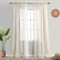KOUFALL Sheer Curtains 96 Inches Long for Living Room 2 Panel Set,Cream Beige Light Tan Lightweight Thin Linen Look Rod Pocket Boho Neutral Curtai...