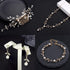 YADOCA Pearl Prom Jewelry Set For Women Pearl Rhinestone Crystal Drop Necklace Earring Bracelet Hair Pins Prom Bride Bridesmaid Wedding Bridal Jew...