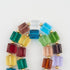 Choker Necklace for Women Multi-Colored Glass Crystals Beads Rainbow Strand Necklace Brass Plated 18K Gold Adjustable Length Trendy Gift...