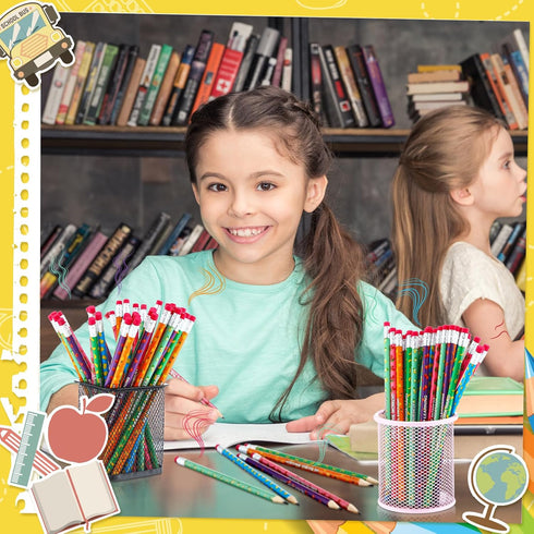 Scented Inspirational Motivational Pencils Student Colorful Fruit Pencils Cute Pencils with Eraser Wood Graphite Pencil for Girls Kids Boys School...