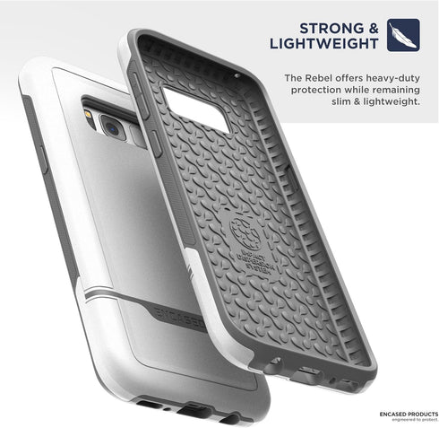 Samsung Galaxy S8 Plus Case White Gray - Encased Rebel Series Impact Armor (Samsung S8+)...
