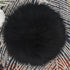 Sibba Faux Fur Fuzzy Area Rug Chair Pad Protectors 30 cm Black Small Round Cover Pillow Cushion Carpet Mat Desk Sofa Seat Couch for Living Room Ki...