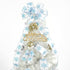 MEEDEE Blue Snowflake Ribbon White Ribbon with Blue Glitter Snowflake Ribbon 2.5 Inch Christmas Wired Ribbon for Winter Holiday Decor, Christmas T...