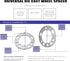 Wheel Accessories Parts Set of 2 Universal Wheel Spacers 6mm (1/4") Thickness Fit 5x135mm, 5x139.70mm (5x5.50), 6x139mm (6x5.50) Die Cast Wheel Sp...