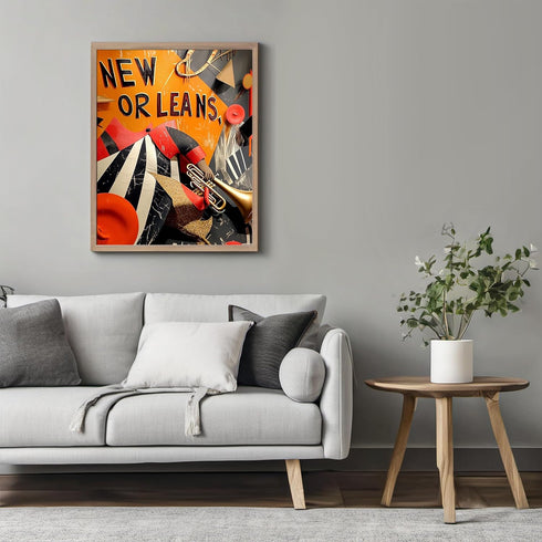 Posterizer 1 pcs-vibrant lively poster-New Orleans vintage music scene 2-Adventure Wall Art-Musical Art Collection-Gift for Men Women Entrepreneur...