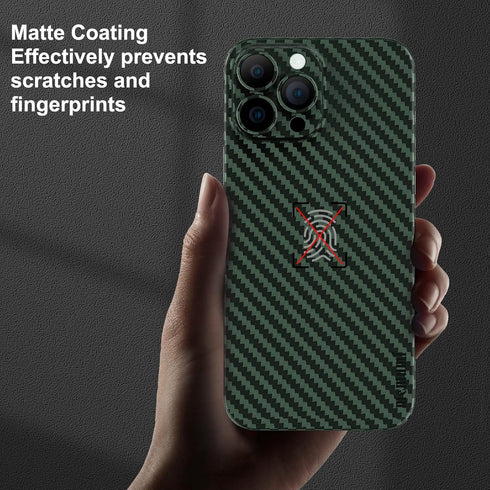 memumi Slim Case for iPhone 13 Pro Max Carbon Fiber Pattern 0.3 mm Matte Back Cover Compatible with iPhone 13 Pro Max Ultra Thin Case with Mnimali...