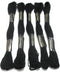 Skein Embroidery Thread Floss/Jewelry Making Craft Thread Pack of 25 Skeins - Black...