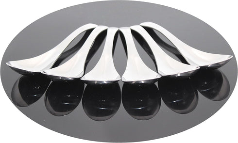 Set of 6-6.5 x1.8 Inches Functional Heavy-Weight Stainless Steel Soup Spoons Table Spoons with Modern Look Excellent Shape (6)...