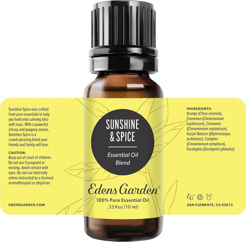 Edens Garden Sunshine Spice Essential Oil Synergy Blend, 100% Pure Therapeutic Grade (Undiluted Natural/Homeopathic Aromatherapy Scented Essential...