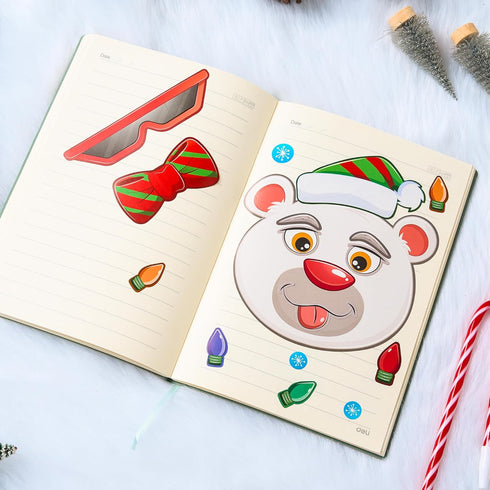 JOYIN 48 Pcs Christmas Make A Face Sticker, Xmas Stickers Make Your Own Arts & Crafts Santa santa, Gnome, Reindeer, Snowman, polar bear,presents C...