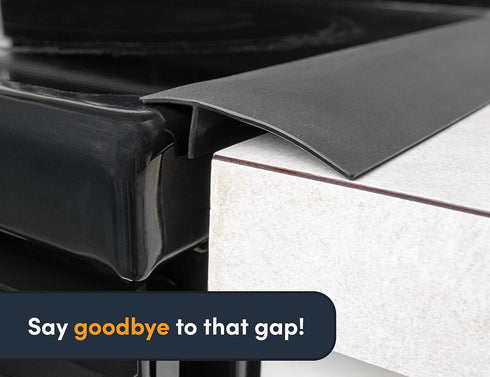 Linda’s Essentials Silicone Stove Gap Covers (2 Pack), Heat Resistant Oven Gap Filler Seals Gaps Between Stovetop and Counter, Easy to Clean Stove Gap Guard (21 Inches, White)