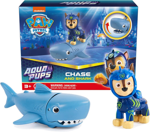 Paw Patrol, Aqua Pups Chase and Shark Action Figures Set, Kids Toys for Ages 3 and up...