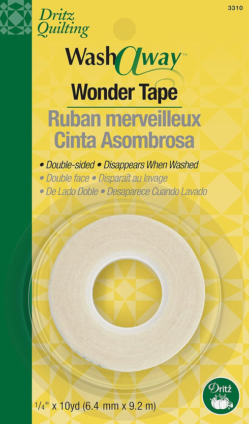 Dritz 3310 Wash-A-Way Wonder Tape, 1/4-Inch x 10-Yards , White...