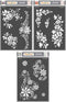CrafTreat Flower Stencils for Painting on Wood and Canvas- A Bouquet of Roses, A Bunch of Blooms and Floral Flourish - 3 Pcs - Size: A4 (8.3 x 11....
