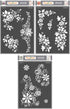 CrafTreat Flower Stencils for Painting on Wood and Canvas- A Bouquet of Roses, A Bunch of Blooms and Floral Flourish - 3 Pcs - Size: A4 (8.3 x 11....