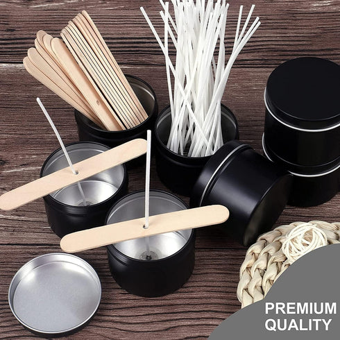 100pcs Cotton Candle Wicks, 6 inches Low Smoke Pre-Waxed Wicks for Candle Making, DIY...