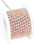KAOYOO 5 Yards 3MM Zircon Rhinestones Close Chain Beaded Trim for Sewing Crafts,DIY Decoration?Rose Gold?...