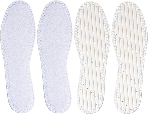 Happystep Cotton Terry Cloth Insoles, Barefoot Shoe Inserts, Sweat Absorption, Odor Control, Moisture-Wicking, Washable and Reusable, Zero Drop Sh...