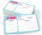 321Done Small 3x5 Recipe Cards (Set of 50) - Mason Jar - Thick Double Sided Premium Card Stock - Made in USA - Rustic Pink and Teal, Notes From...