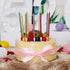 24 Count Metallic Birthday Candles Slow Burning Happy Birthday Cake Candles Long Thin Cake Cupcake Candle in Holders for Lucky Party, Wedding Part...