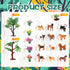 Sratte 26 Pcs Mini Dog Figurines Playset 12 Toy Dogs 9 Model Trees 5 Artificial Flowers Animal Figurines Diorama Supplies for Cake Toppers Toddler...