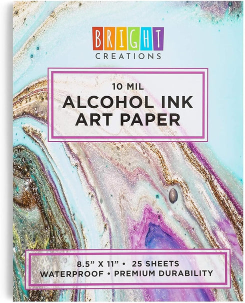 Bright Creations Alcohol Ink Pad Art Paper (8.5 x 11 Inches, 25 Sheets)...