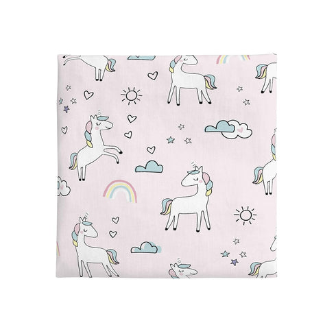 Super Soft Pink Unicorn Nursery Mini Crib Fitted Sheet...