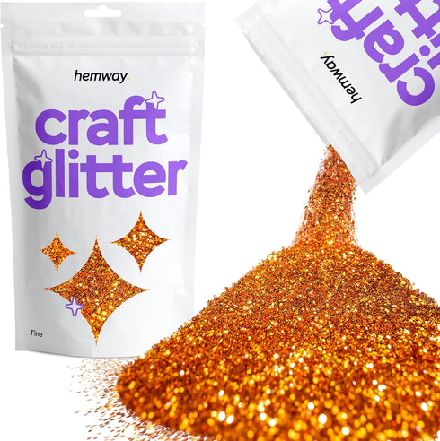 Hemway Craft Glitter 100g / 3.5oz Glitter Flakes for Arts Crafts Tumblers Resin Epoxy Scrapbook Glass Schools Paper Halloween Decorations - Fine (...