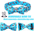 Dog Collars with Bow Tie,Summer Blue ice Cream Star Dog Collar with Safety Metal Buckle Adjustable Puppy Collars for Small Medium Large Dog,Flag B...