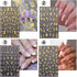8 Sheets Gold Nail Stickers Flower Nail Decals 3D Self Adhesive Leaf Nail Art Stickers Spring Nail Designs Nail Art Supplies for Women Nail Manicu...