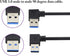 2 Pack Left & Right Angle USB 3.0 A Cable 90 Degree USB 3.0 Type A Male Transferring Data and Charging Extension Cable for Hard Drive,Printers,Mod...