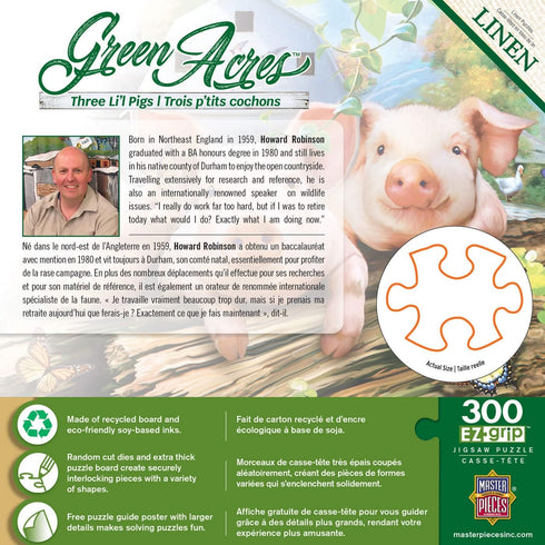 Masterpieces 300 Piece EZ Grip Jigsaw Puzzle - Three Lil' Pigs - 18"x24"...