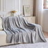 NEWCOSPLAY Super Soft Throw Blanket Grey Premium Silky Flannel Fleece Leaves Pattern Lightweight Bed Blanket All Season Use (Grey, Throw(50"x60"))...