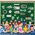 Boho Bulletin Board Set Greenery Plant Inspirational Cutouts Greenery Board Border Classroom Decor Simply Boho Positive Quote Sign for Kids Social...