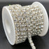 1 Roll 5 Yards Large Crystal Rhinestones Close Chain, 5mm Rhinestone Chain, SS24, Sew on Crystal Rhinstone Chain Trim, Crystal Claw Cup Chain Roll...