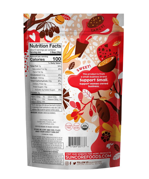 Suncore Foods Suncore Foods Dried Goji Berries, Gluten-Free, Non-GMO, 8oz (1 Pack)...