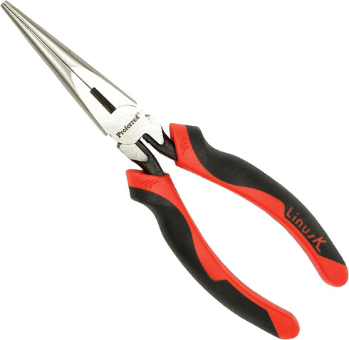 Proferred T19002 Side Cutting Long Nose Pliers with Cutter, 7" TPR Grip...