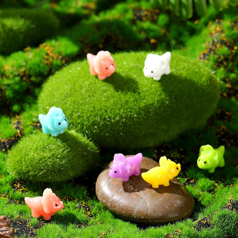 Liliful Mini Resin Dinosaur Figures Small Dinosaur Tiny Dinosaur for Mini Garden Micro Landscape Aquarium Home Decoration Dinosaur Outdoor Party F...