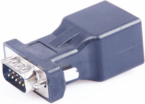 DB9 RS232 COM Male Port to RJ45 Female Connector Card DB9 Serial Port Extender to LAN CAT5 CAT6 RJ45 Network Ethernet Cable Adapter...