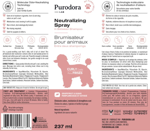 Deodorizing Between-Bath Dog Odor Neutralizer (Curly Coats, 8 Oz)...