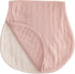 mushie Muslin Baby Burp Cloths | 100% Organic Cotton, Set of 2 (Blush/Fog)...