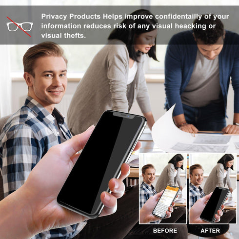 Privacy Screen Protector iPhone X?Entwth Case Friendly 3D Touch 9H Hardness Anti Spy/Scratch/Fingerprint Tempered Glass Film for iPhone X/10, Easy...